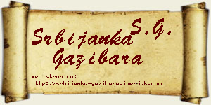 Srbijanka Gazibara vizit kartica